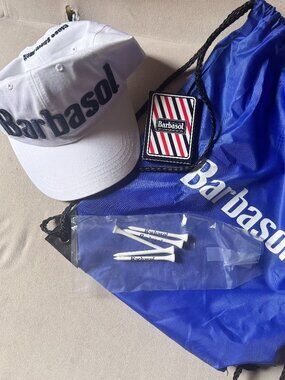 Barbasol Branded Hat, String Backpack, Playing Cards + Golf Tees - Father's Day!